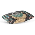 thumbnail image 3 of Skull with Indian Feather Hat Velvet Oblong Lumbar Plush Throw Pillow Cover/Shams Cushion Case - 16x24in - Decorative Invisible Zipper Design for Couch Sofa Pillowcase Only, 3 of 5