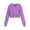 Purple, variant on Scyoekwg Spring Fall Jackets for Women Zipper Drawstring Hooded Short Sweatshirt Jackets Loose Solid Color Fashion Casual Long Sleeve Coats (Black,XXXXXL)