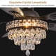 thumbnail image 2 of Ventilador de techo Fanyank Crystal con luces de 50 cm, color negro, 2 of 7