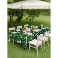 thumbnail image 3 of Outdoor Tablecloth with Umbrella Hole and Zipper, St. Patrick's Day Rectangle Table Cloth 54x80 Inch Waterproof Tablecloth, Spring Green Lucky Leaf Harps Hats Picnic Table Cover for Patio Camping, 3 of 7