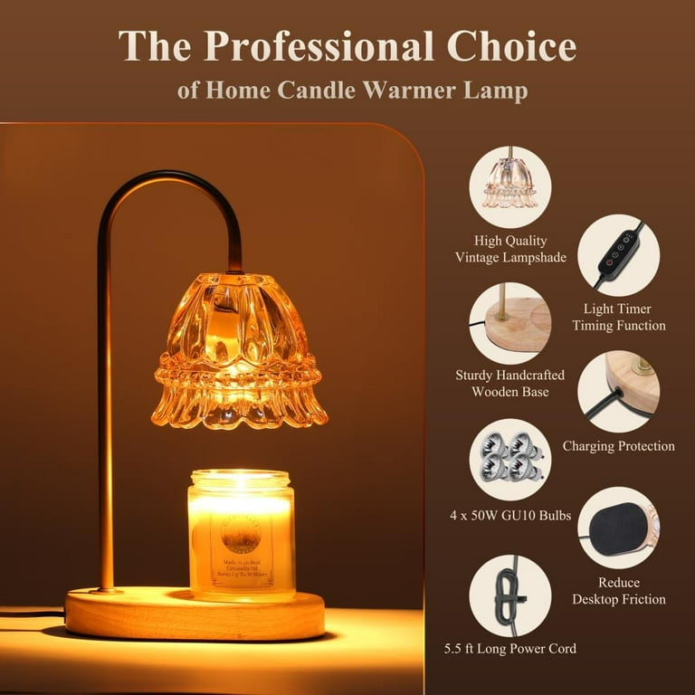 ZXNYH Candle Warmer Lamp with 4 Bulbs,Electric Candle Warmer with Timer,Vintage Gifts for Women, Bedroom Home Decor Candle Lamp,Aromatic Candle ZXNYH Candle Warmer Lamp with 4 Bulbs,Electric Candle Warmer with Timer,Vintage Gifts for Women, Bedroom Home Decor Candle Lamp,Aromatic Candle
