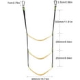 thumbnail image 2 of czcpp-Marine Rope Ladder, 3 Step Boat Rope Ladders Portable Boat Ladder Removable Climbing Aider for Hunting, Fishing Boats, Inflatable Boat, Kayak, Motorboat, Canoeing, 2 of 4