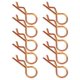 thumbnail image 5 of 10 pcs RC Car Shell Clip RShape Metal Body Clips Pins for 1/5 1/6 1/8 1/10 RC Car (bronze color), 5 of 5