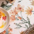 thumbnail image 6 of Fall Floral Linen Tablecloth for Rectangle Tables,French Rustic Table Cloth with Colorful Flowers Pattern,Farmhouse Decor for Kitchen Parties Thanksgiving Christmas New Year,60"*79", 6 of 6