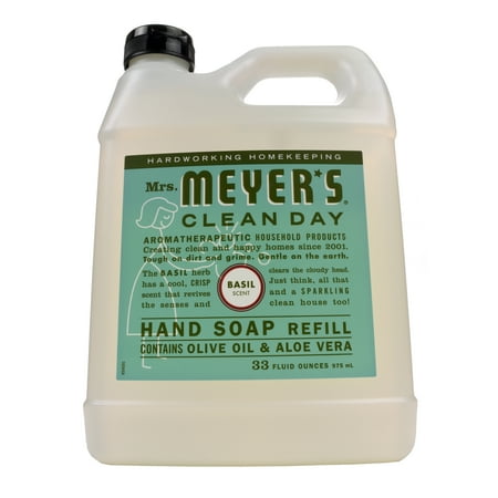 Mrs. Meyers Clean Day Hand Soap Refill, Basil Scent 33 oz
