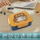 thumbnail image 3 of Bolsa de almuerzo de 800 ml con 3 compartimentos, recipiente para el almuerzo para niños y adultos, hermética, resistente al agua, portátil, de acero, para la oficina,Wsvlmg, 3 of 8