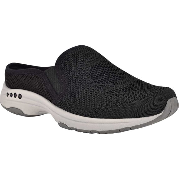 Women's Easy Spirit Takeknit2 Slip On Clog Black/Black/Black Recycled Takeknit 12 M