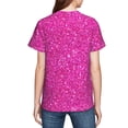 thumbnail image 5 of Fuzoiu Rose Red Glitter Print Youth Short Sleeve T-Shirt,Youth Dry-Fit Active Athletic T-Shirt,Short Sleeve Tops Tees for School, Sports, and Casual Wear, 5 of 6