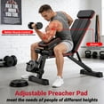 thumbnail image 5 of Weight Bench,Blacksmith Foldable Workout Bench with Leg Extension,Preacher Curl and Extended Headrest, 880 LBS Capacity Incline Decline Bench for Home Gym Full Body Exercise, 5 of 8