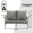 thumbnail image 5 of Boyel Living 54 inch Resin Outdoor Patio Lounge Chair Garden Sofa Park Yard Modern Furniture with Cushioned, 5 of 7