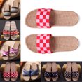 thumbnail image 3 of House Slipper Lightweight Breathable Open Toe Flax Slipper House Sandal for Summer, 3 of 3