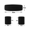 thumbnail image 2 of Hanerdun Sports Sweat Headband Wristbands Set Unisex Workout Terry Head Bands for Running Jogging Football One Size, 2 of 6