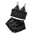 thumbnail image 2 of Conjunto de Lencería de Mujer Sunnimix Bralette Top y Shorts Homewear Rojo S XL Negro, 2 of 8