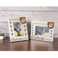 thumbnail image 4 of Darling Souvenir Made With Love Engraved Table Top Photo Frame Wooden Meow Quotes White Picture Frame Gift For Brothers Day, 5x7 Inches Vertical Photo Size, 4 of 8
