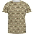 thumbnail image 1 of Grizzly Bear Adirondack Pattern Tan All Over Mens T Shirt Multi LG, 1 of 2