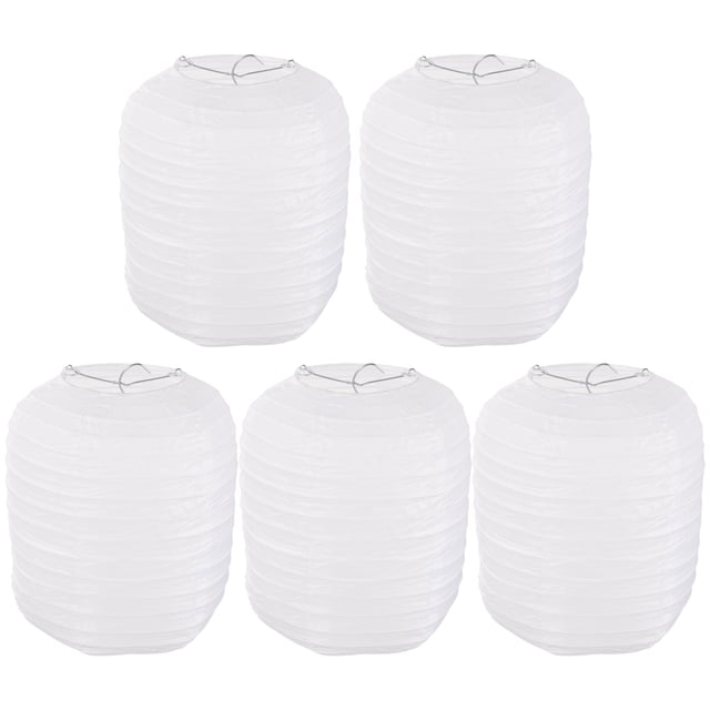 5pcs Paper Lanterns Folding Lanterns Decorative Hanging Lanterns for Party Festival