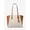 Vanilla/ Acorn, variant on Taryn Large Signature Logo & Leather Tote Bag