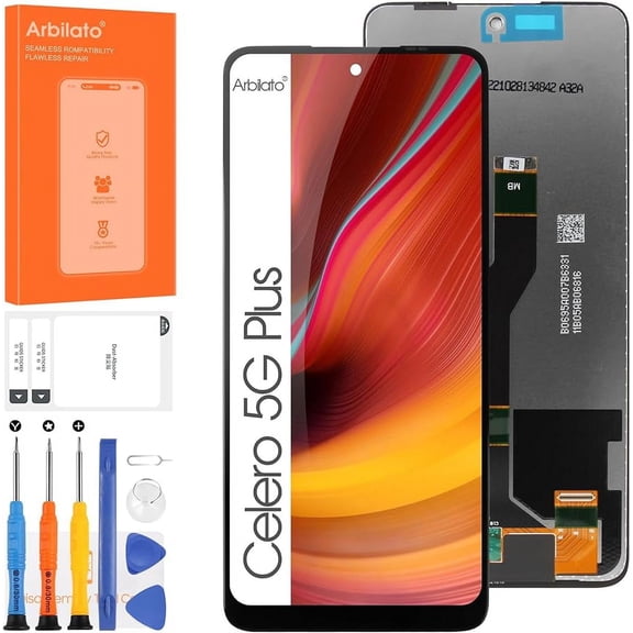 Arbilato Screen Replacement for Boost Celero 5G , 7" LCD Touch Digitizer with Tools