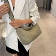 thumbnail image 1 of Women Canvas Shoulder Bags Solid Crossbody Messenger Bag Zipper Handbag(Blue), 1 of 8