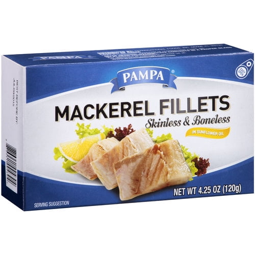 Pampa Skinless Boneless Mackerel Fillets, 4.25 oz