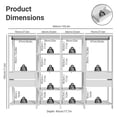 thumbnail image 4 of Madesa Garage Storage Rack with 4 Drawers, Open Shelves and Hanging Spaces 102"L Multiuse Modular Organization Cabinet for Tools - White, 4 of 11