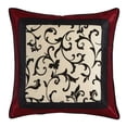 thumbnail image 4 of Lanco Ruby Faux Silk Patchwork Flocking 7-Piece Comforter Set, Cream, California King, Fill Material is Polyester, 4 of 7