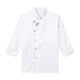thumbnail image 5 of Abrigo de Chef para hombre y mujer, uniforme de cocina para restaurante, panadería, Ropa de Trabajo, ropa con cuello levantado, Tops con botones de Bordado de letras, 5 of 5