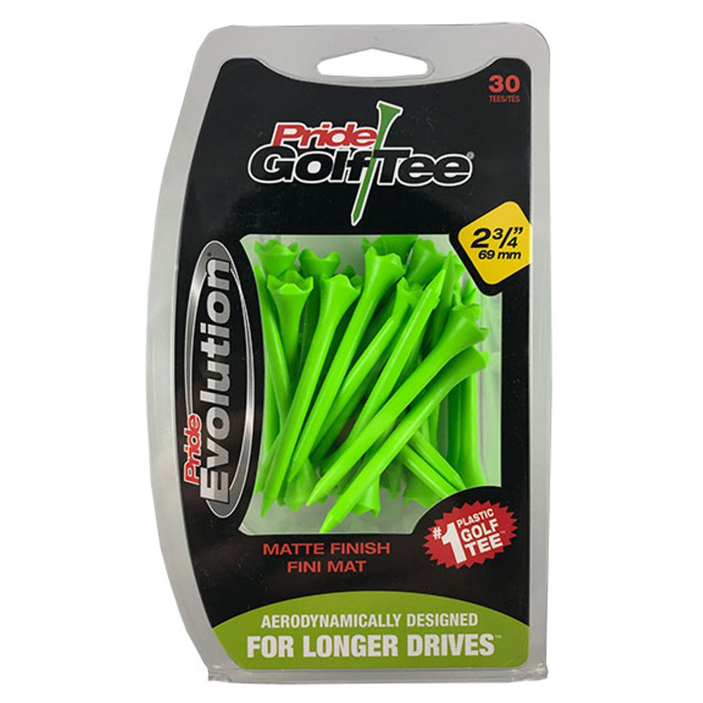 Pride Performance 23/4" Matte Finish Golf Tees, Green