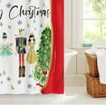 thumbnail image 5 of JOOCAR colorlife Merry Christmas Nutcracker Shower Curtain, 72 x 72 Inch Winter Holiday Party Decorative Waterproof Bath Curtain Set with 12 Hooks, 5 of 6