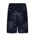 thumbnail image 6 of Shorts for Men with Liner Summer Plus Size Hawaiian Printed Elastic Waist Drawstring Summer Beach Shorts with Pockets, 6 of 6