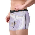 thumbnail image 4 of Kll Lavender Glitter Foil Stripes Men'S Cotton Boxer Briefs Underwear-Small, 4 of 9
