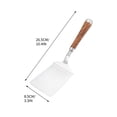 thumbnail image 2 of Stainless Steel Kitchen Spatula with Wooden Handle - Small Non-Stick Cooking Turner, Household Kitchen Utensil for Frying Stirring Cooking, Cookware for Home Kitchen Prep, 10.4*3.3in, Colorful, 2 of 10