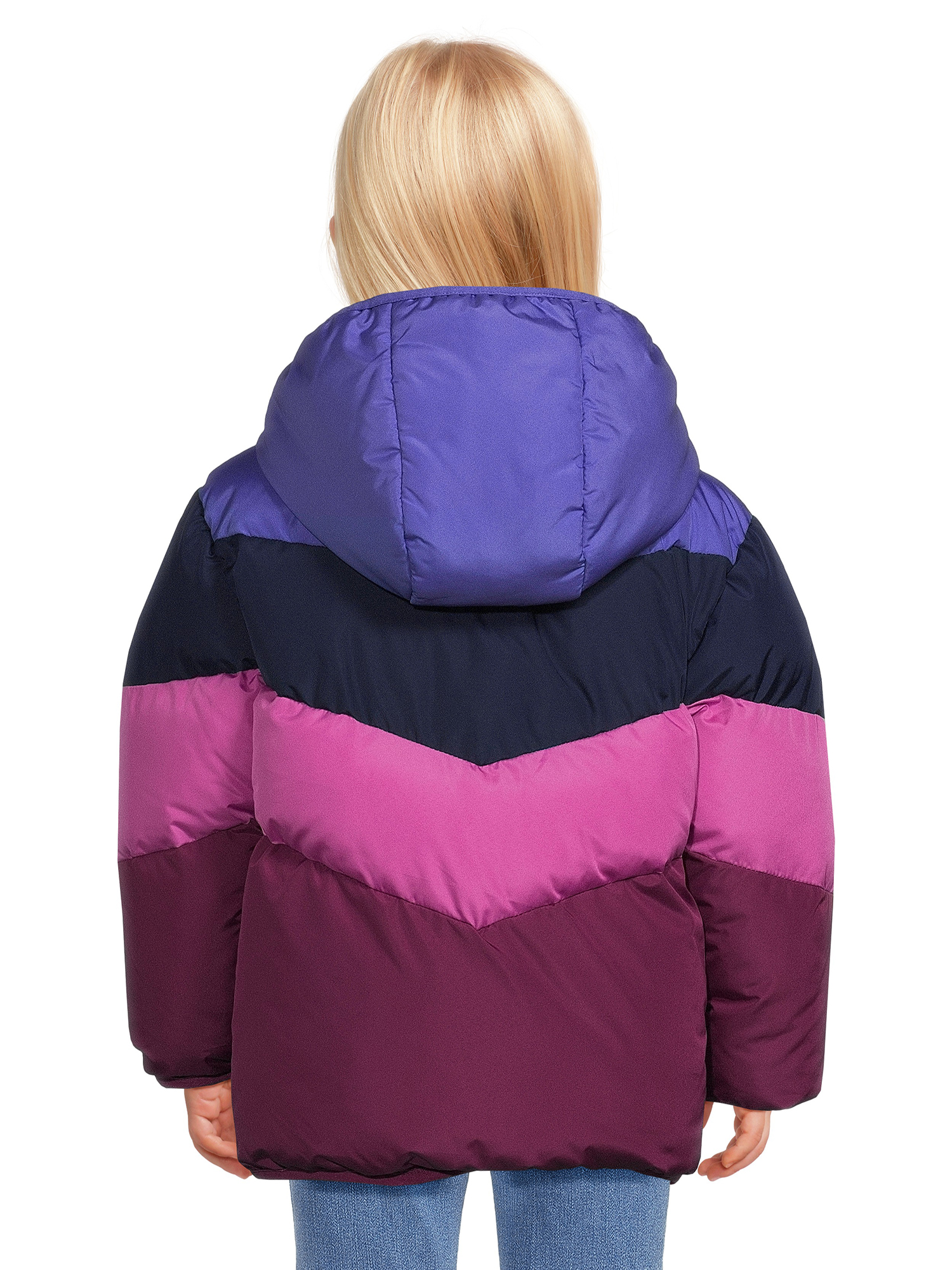 Swiss Tech Baby and Toddler Girls Puffer Jacket with Hood, Sizes 12M-5T - image 3 of 6