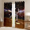 thumbnail image 2 of Homewish Sport Baseball Black Out Curtains for Children Teens Adults,Ball Gamer Curtains Pack of 2 (42x63 Each),Vintage Aesthetic Bedroom Curtains,Lightweight Room Decor, 2 of 6