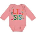 thumbnail image 3 of Inktastic Lil Sis Girls Sister Announcement Gift Girls Long Sleeve Baby Bodysuit, 3 of 5