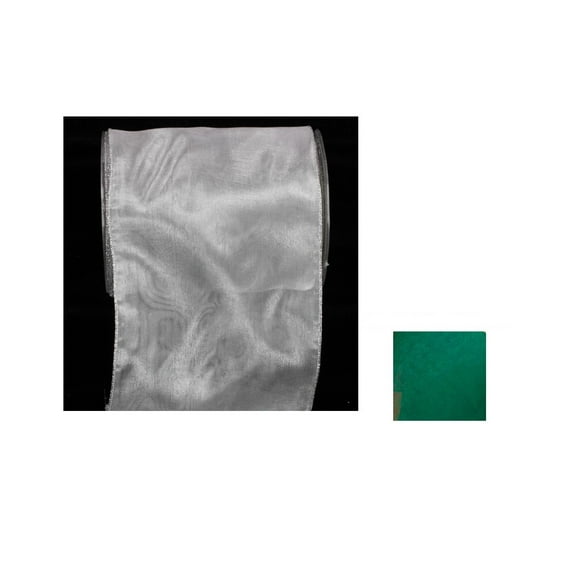 The Ribbon People Hunter Green Double Layer Wired Craft Ribbon 6" x 27 Yards