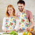thumbnail image 3 of Pioneer Flower Floral Print Pattern Apron for Women and Men, Cotton Linen Waterproof with Pockets, Adjustable, 33x27 Inch for Kitchen, Gardening, BBQ, Salon, 3 of 6