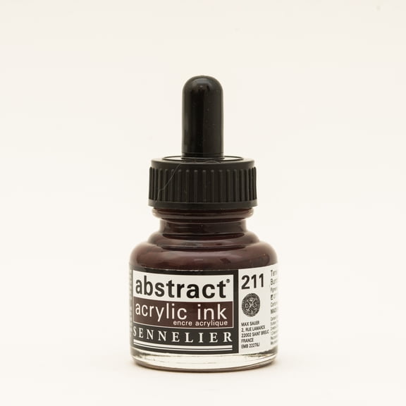 Sennelier Abstract Acrylic Ink, 30ml Bottle, Burnt Sienna