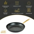 thumbnail image 3 of Thyme & Table 12 Inch Fry Pan Non-Stick Black Gold Signature Collection, 3 of 18