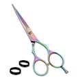 thumbnail image 2 of G4 J2 Japanese Steel Barber Hair Cutting Scissors Shears Tempered Stainless Razor Sharp Mustache Haircut Hairdresser (5.5 inch, Multi)…, 2 of 5