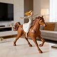 thumbnail image 6 of Dserhfy Girl Riding Horse Figurine Hand-Painted Women on Horse Resin Statue Sculpture Home Office Decoration Ornament, 6 of 7