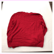 Charter Club Petite Women's Hits At Hip Crew Neckline Slim Fit Pullover PET/SM/New Red Amr Cmb