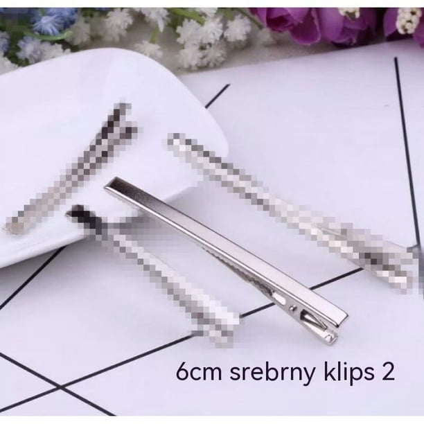 Pinzas para el cabello, pinzas para el cabello DIY, horquillas con perlas, accesorios para el cabello para niñas y mujeres(Plateado)(5 piezas)