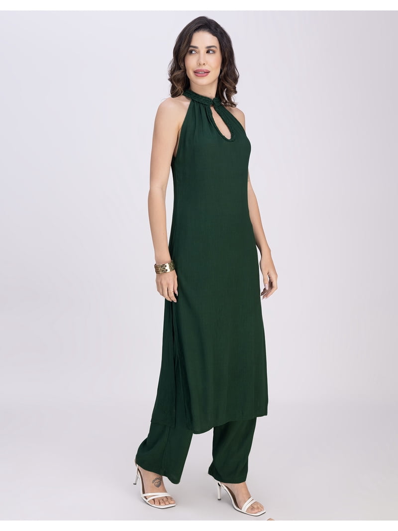 halter neck indian dress Indian Ella silk long dress Folkloore