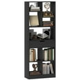 thumbnail image 1 of HOMCOM Tall Bookshelf with Drawer for Home Office, Black, 1 of 10