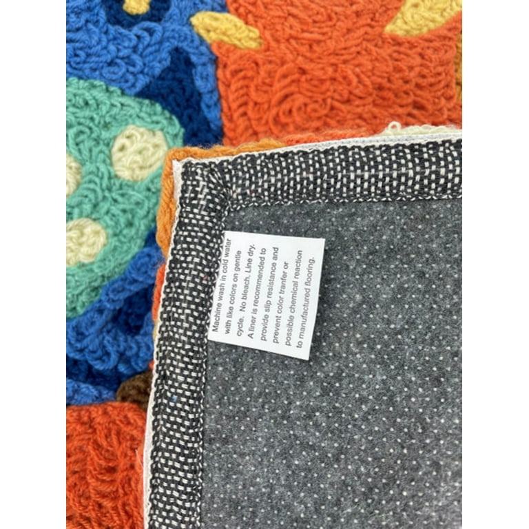 Jellybean Indoor/Outdoor Mat – 20x30 Inches, Rectangle, Bluest Bluebird Pattern, Made From Recycled Polyester