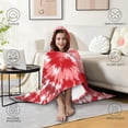 thumbnail image 4 of Wearable Blanket,Colorful Tie Dye Pattern Hooded Wearable Flannel Blanket for Adults & Teens,Winter Poncho Shawl Wrap Cape Cozy Anti-Pill,50"x60", 4 of 5
