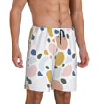 thumbnail image 2 of Kdxio Geometric Spots Print Mens Sleep Shorts Bottoms Soft Comfy Pajama Wear Pants with Drawstring Pockets, 2 of 7