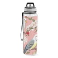 thumbnail image 2 of Birds Butterflies Flowers Sports Water Bottle Portable Travel Mug 32oz BPA Free Leak Proof Straw Transparent Tritan for Gym Yoga Cycling Camping, 2 of 7
