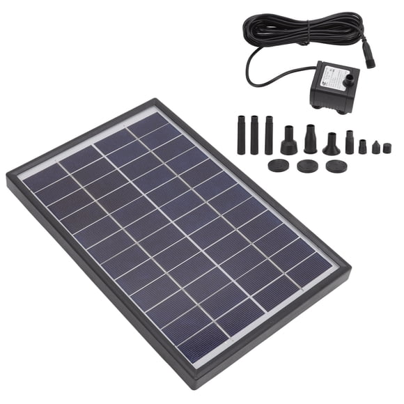 Solar Fountain Pump 12V 6W ABS Pond Flowing Water Oxygenation Fountain Anti Clogging Filter Portable Solar Powered Water Pump For Floating Decorations